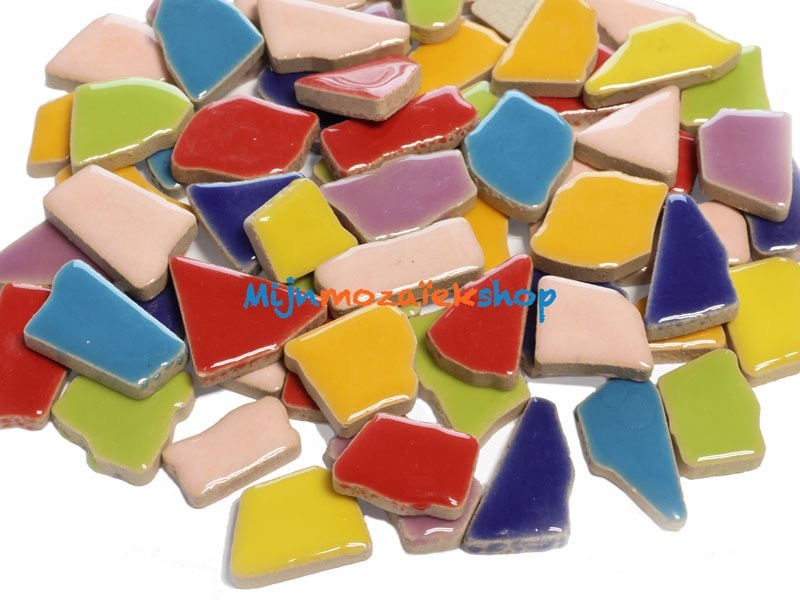 Resistent Ontevreden hoorbaar Puzzelsteentjes - mix colorful; 100 gram - Mijnmozaiekshop