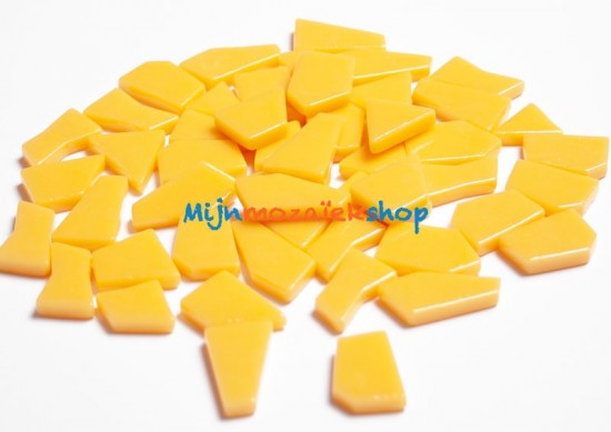 glas mozaiek puzzelsteentjes warm yellow