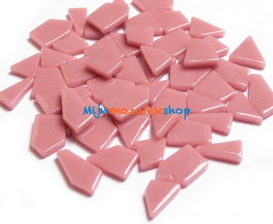 glas mozaiek puzzelsteentjes deep rose