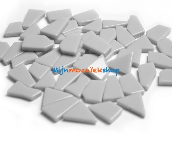 glas mozaiek puzzelsteentjes pale grey