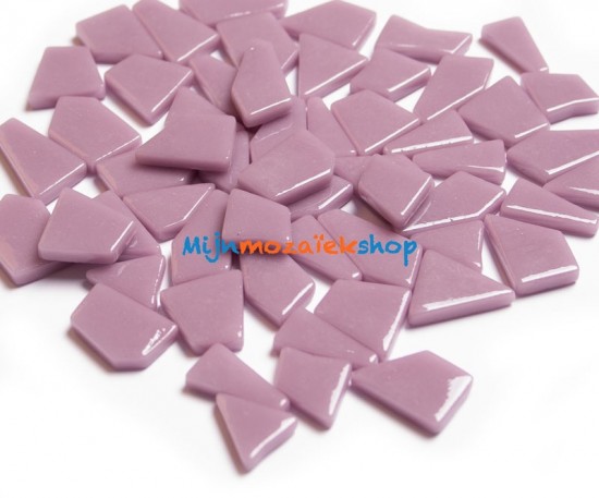 glas mozaiek puzzelsteentjes lilac