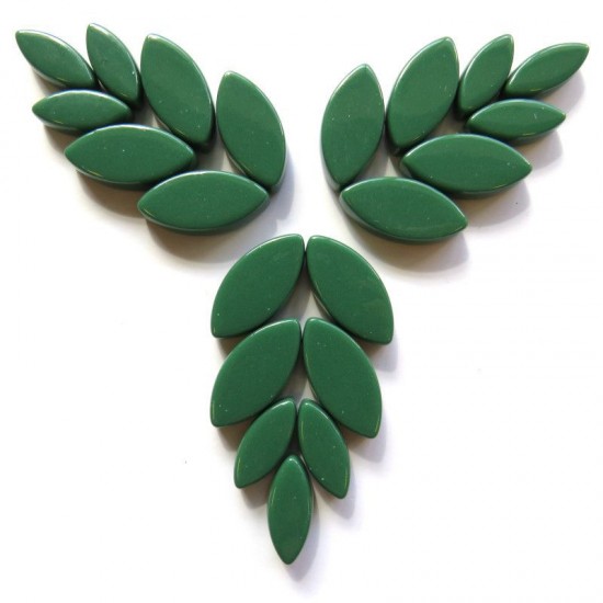 Glas bloemblaadjes - spruce green