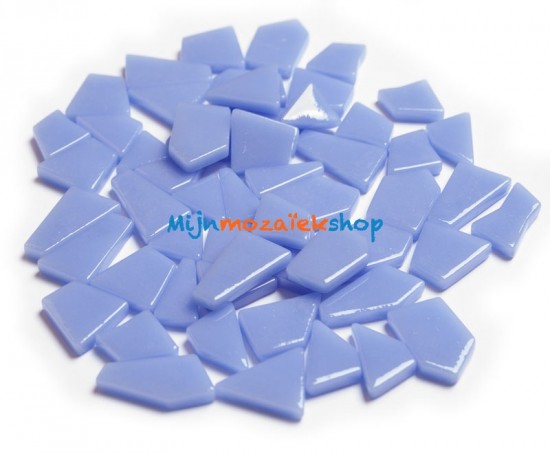 glas mozaiek puzzelsteentjes pale blue
