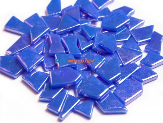 glas mozaiek puzzelsteentjes parelmoer brilliant blue