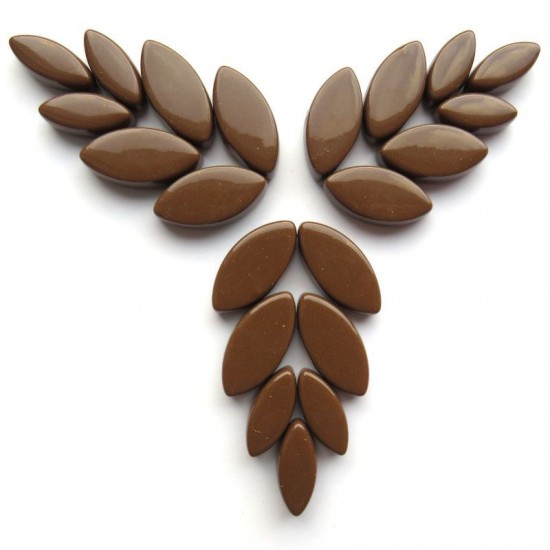 Glas bloemblaadjes - coffee brown