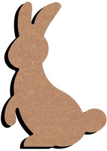 MDF konijn staande (16 cm)