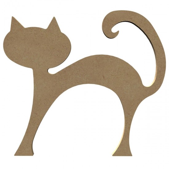 MDF staande kat (26 cm)