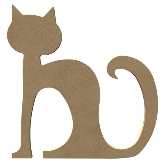 MDF zittende kat (26 cm)