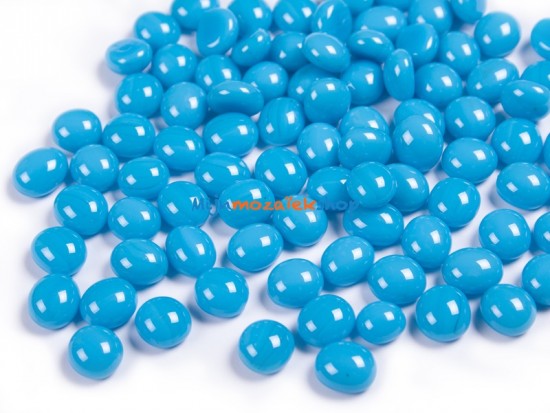 Mini glasparels (nuggets/gems) - turquoise marmer