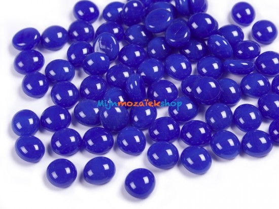 Mini glasparels (nuggets/gems) - blauw marmer