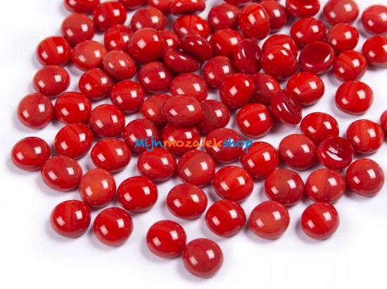 Mini glasparels (nuggets/gems) - rood marmer