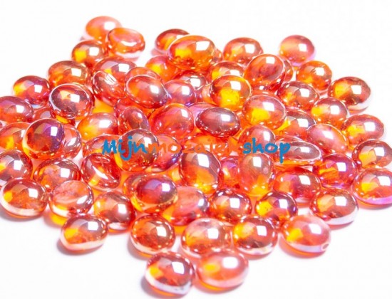 Mini glasparels (nuggets/gems) - oranje diamant