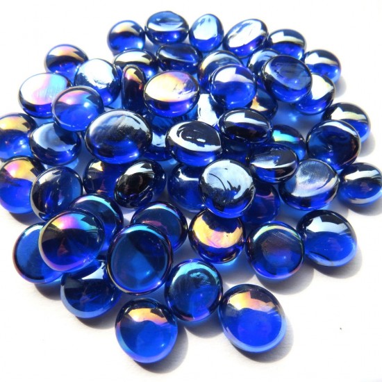 4393 mini glasparels blauw diamant