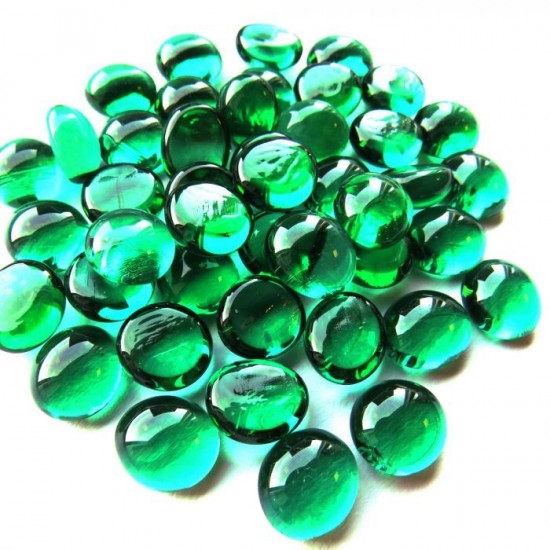 Mini glasparels (nuggets/gems) - emerald groen kristal