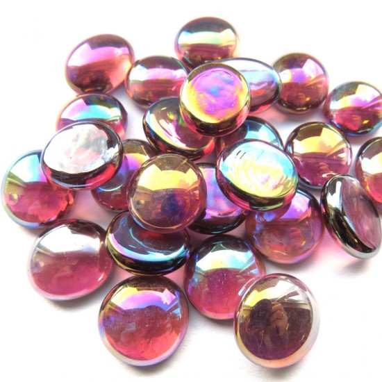 Glasparels (nuggets/gems) - amethist diamant