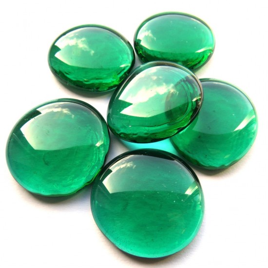Glasparels XL (nuggets/gems) - emerald groen kristal