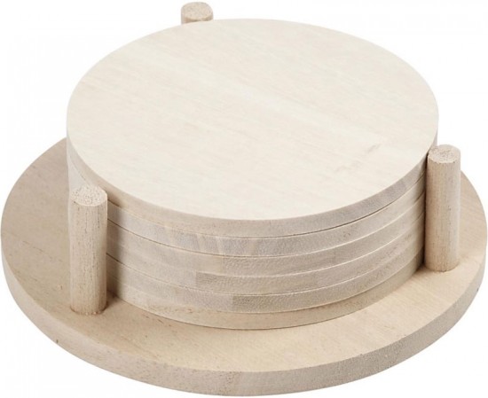 55921 houten ronde onderzetter 95 cm  6 stuks