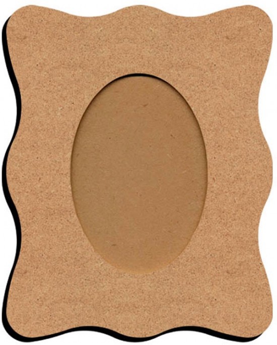 807ao mdf fotolijst ovale golf 23x18 cm
