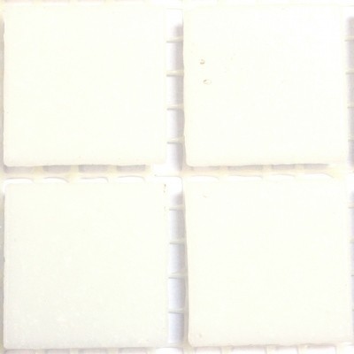 Glas mozaiek steentjes 2 cm - wit