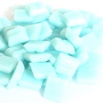 Glas mozaïeksteentjes vierkant 10 mm - licht aqua blauw