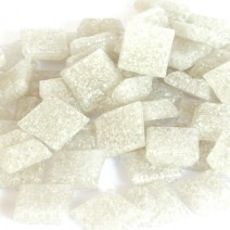 Glas mozaïeksteentjes vierkant 10 mm - grijs