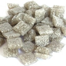 Glas mozaïeksteentjes vierkant 10 mm - gewoon grijs