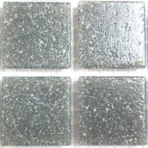 Glas mozaiek steentjes 2 cm - midden grijs