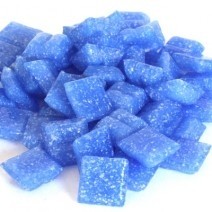 Glas mozaïeksteentjes vierkant 10 mm - blauwe lucht