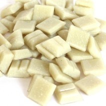 Glas mozaïeksteentjes vierkant 10 mm - creme