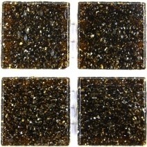 Glas mozaiek steentjes 2 cm - donker brown
