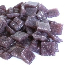 Glas mozaïeksteentjes vierkant 10 mm - violet paars