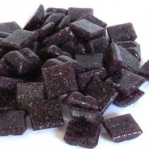 Glas mozaïeksteentjes vierkant 10 mm - ultra violet paars