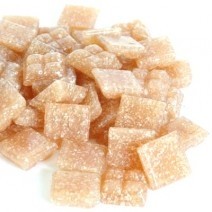 Glas mozaïeksteentjes vierkant 10 mm - licht sienna