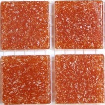 Glas mozaiek steentjes 2 cm - terracotta oranje