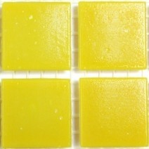 Glas mozaiek steentjes 2 cm - geel