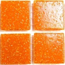 Glas mozaiek steentjes 2 cm - zoete clementine oranje