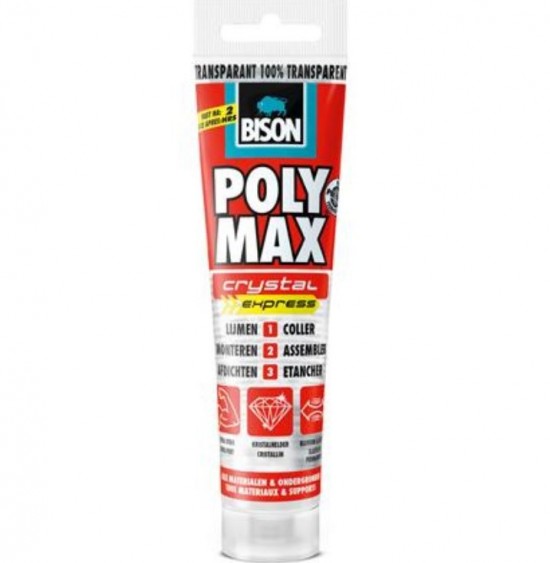 Bison poly max crystal express transparant 115 gram