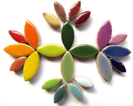 Keramiek Bloemblaadjes – bonte mix