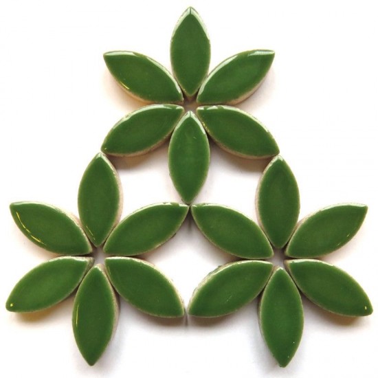 Keramiek bloemblaadjes 25 mm - eucalyptus