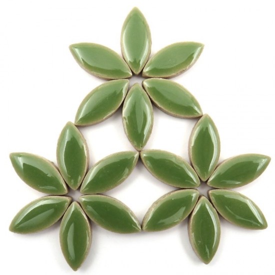 Keramiek bloemblaadjes 25 mm - jade