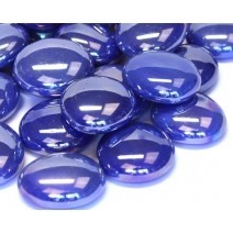 Glasparels (nuggets/gems) - blauw opaal