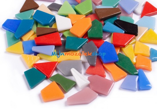 glas mozaiek puzzelsteentjes bonte mix