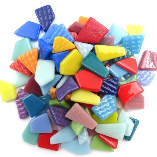 glas mozaiek puzzelsteentjes bonte mix