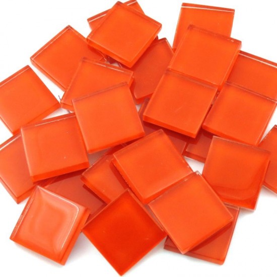 Crystal Glas Mozaïeksteentjes 20 mm – fel oranje