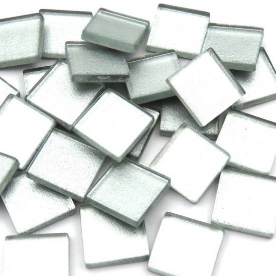 Crystal Glas Mozaïeksteentjes 20 mm – zilver