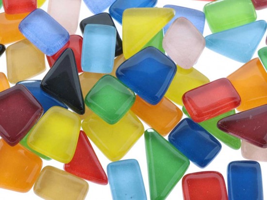 Crystal glas puzzel   bonte mix