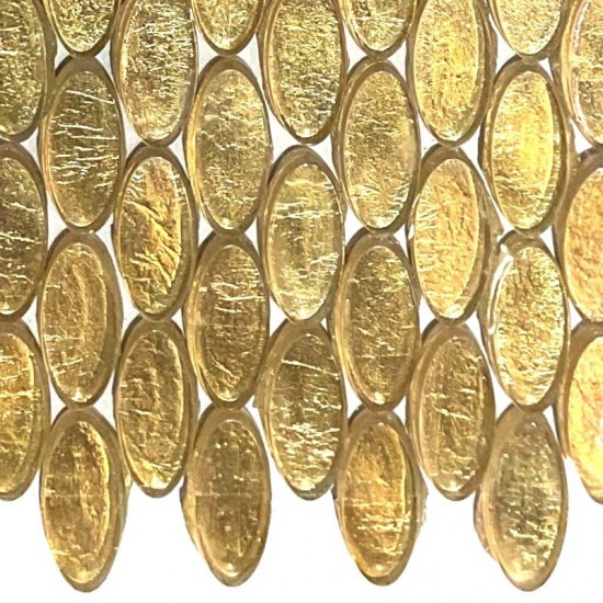 Parelmoer ellips metallic goud