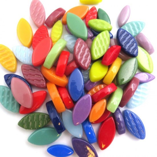 Glas bloemblaadjes - bonte mix