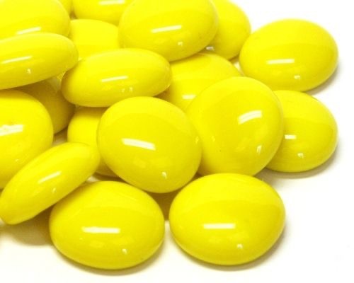 Glasparels (nuggets/gems) - geel marmer