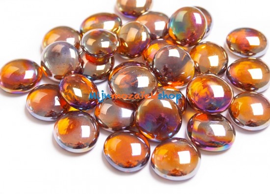 Glasparels (nuggets/gems) - amber diamant